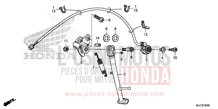 STAND for CBR600RR ABS VIBRANT ORANGE (YR250) from 2013